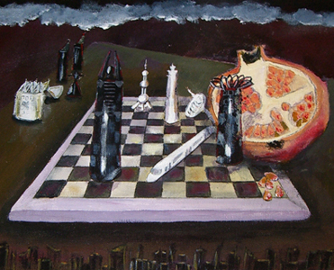 Schach in Shanghai - beeindruckende Turmsilhouetten